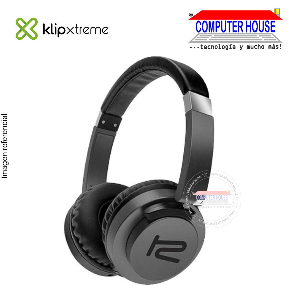 KLIP XTREME AKOUSTIKFX earphones, with microphone, cable connection, volume control, soft black ear cushions