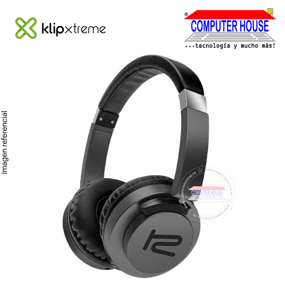 Auricular KLIP XTREME AKOUSTIKFX, con microfono, conexion  cable, control de volumen, almohadillas suaves color negro