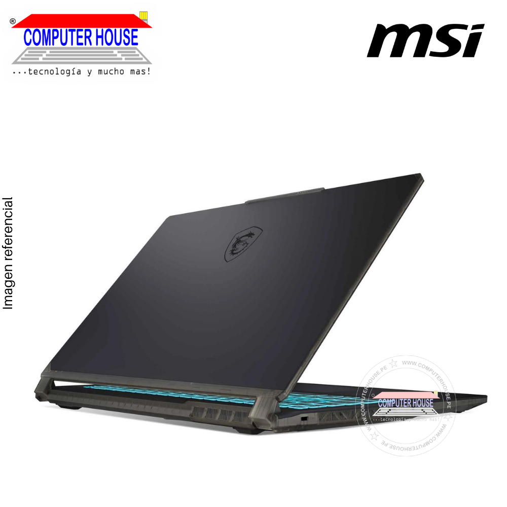 Laptop MSI Cyborg A13VE, Core i7-13650HX, RAM 16GB DDR5, SSD 512GB, Video RTX4050 6GB, 15.6" FHD 144Hz, Teclado en Inglés, Windows 11.