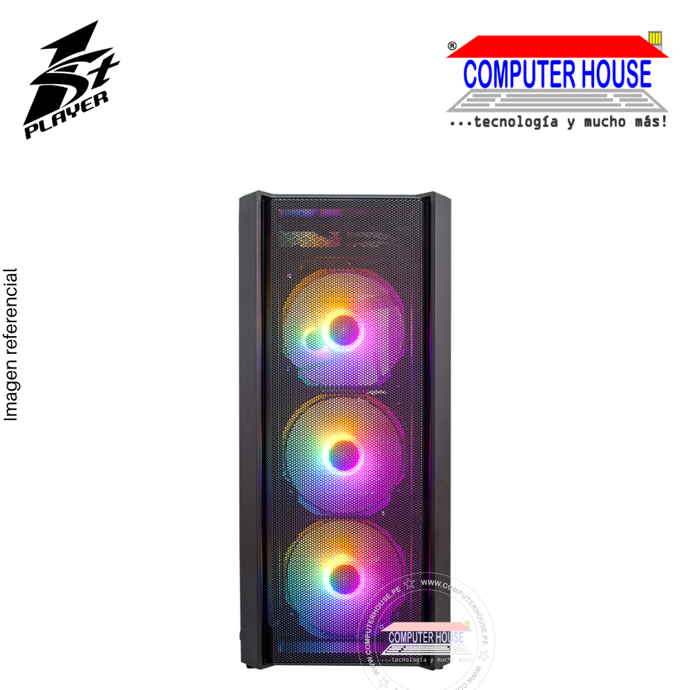 Case 1St Player V4G FIRE DANCING, Liquid Cooling Support (Fans are optional)