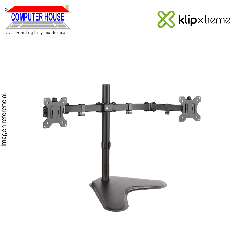 Rack para 2 Monitores Klip Xtreme KPM-311, Retráctil, Tamaños 13-32