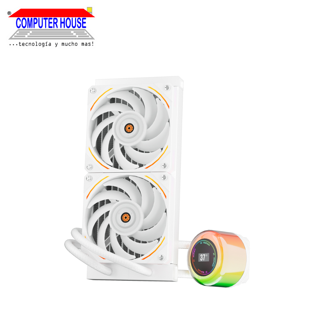 1StPlayer 1S-OOC-CC240 WHITE Liquid Cooling System, 240ML, 2 fans. 