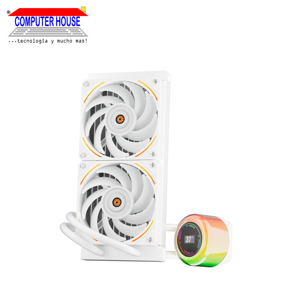 Sistema de Enfriamiento Líquido 1StPlayer 1S-OOC-CC240 WHITE, 240ML, 2 ventiladores.