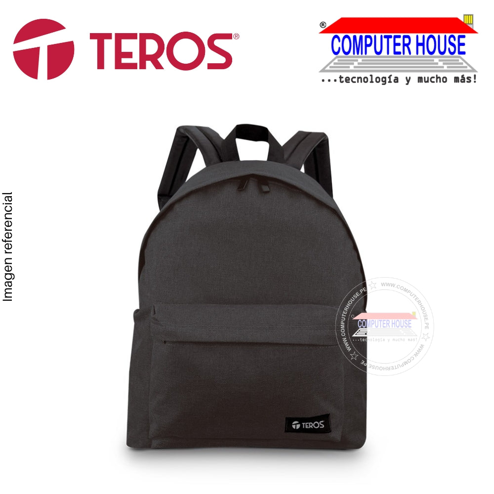 Teros TE-IDS18062 Backpack, Polyester, up to 15.6" laptop, black. 
