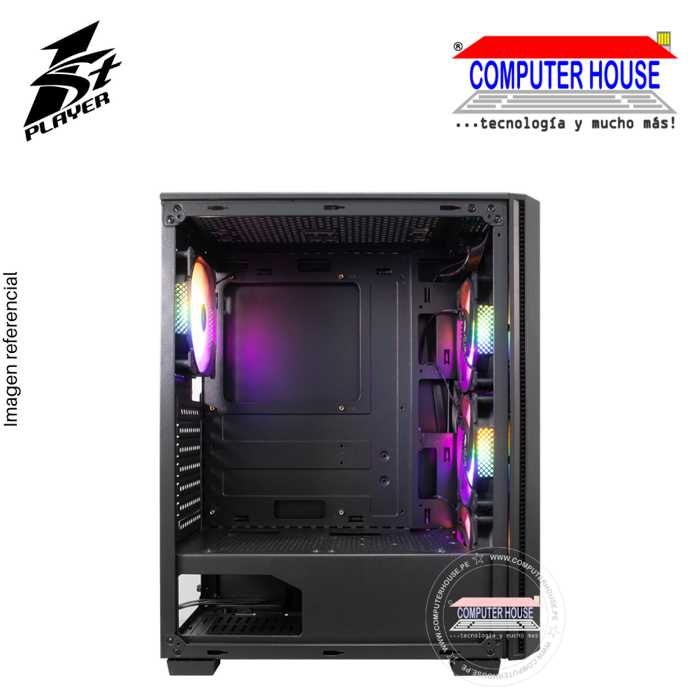 Case 1St Player V4G FIRE DANCING, Liquid Cooling Support (Fans are optional)