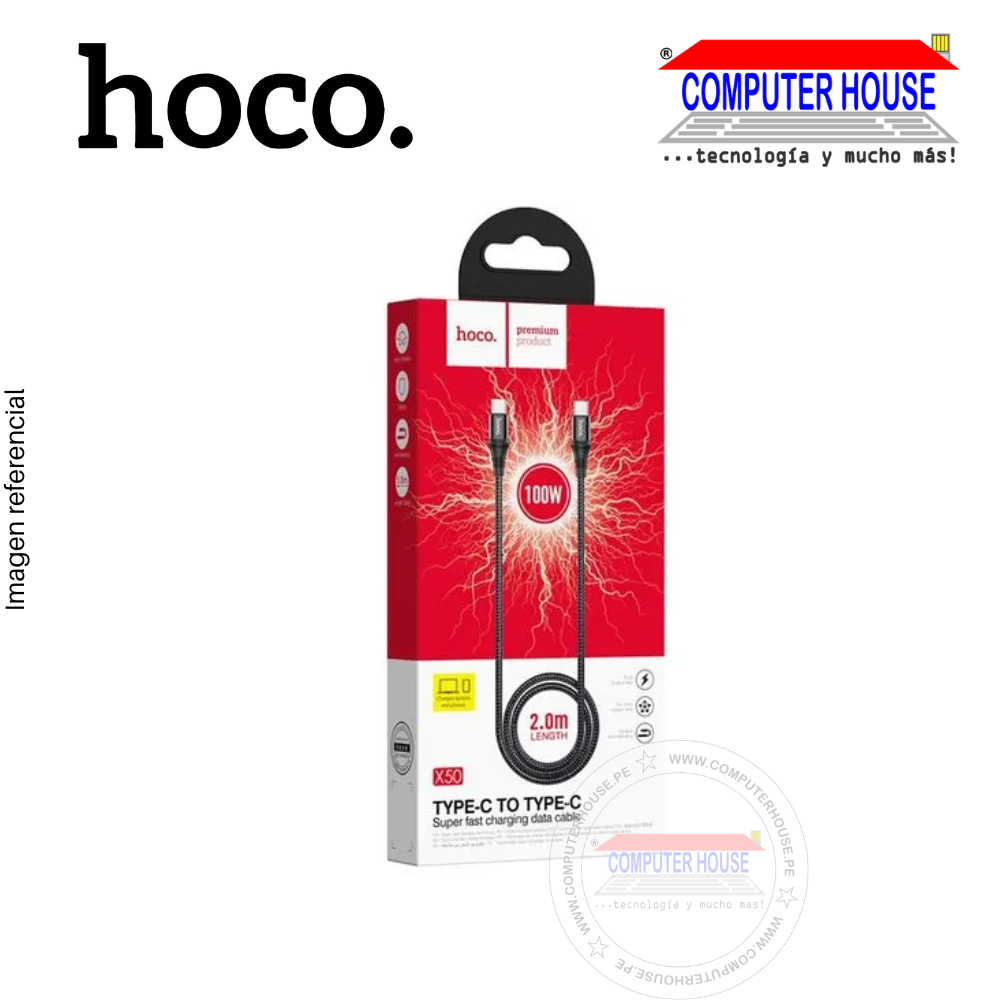 Cable Hoco X50 Type-C to Type-C  100W