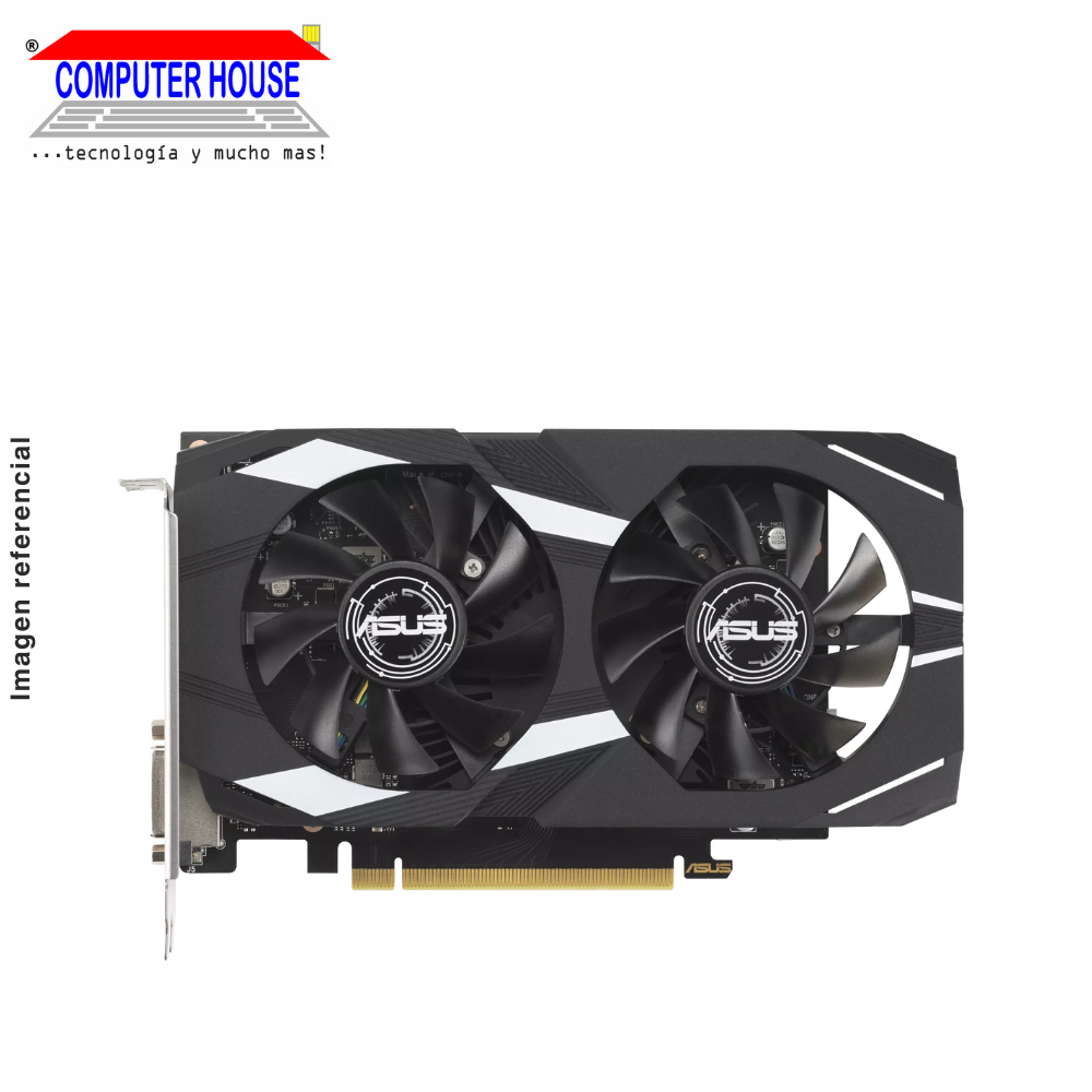 ASUS RTX3050 6GB Video Card, GDDR6, Dual OC, Nvidia GeForce, DisplayPort/HDMI/DVI, 128-Bits