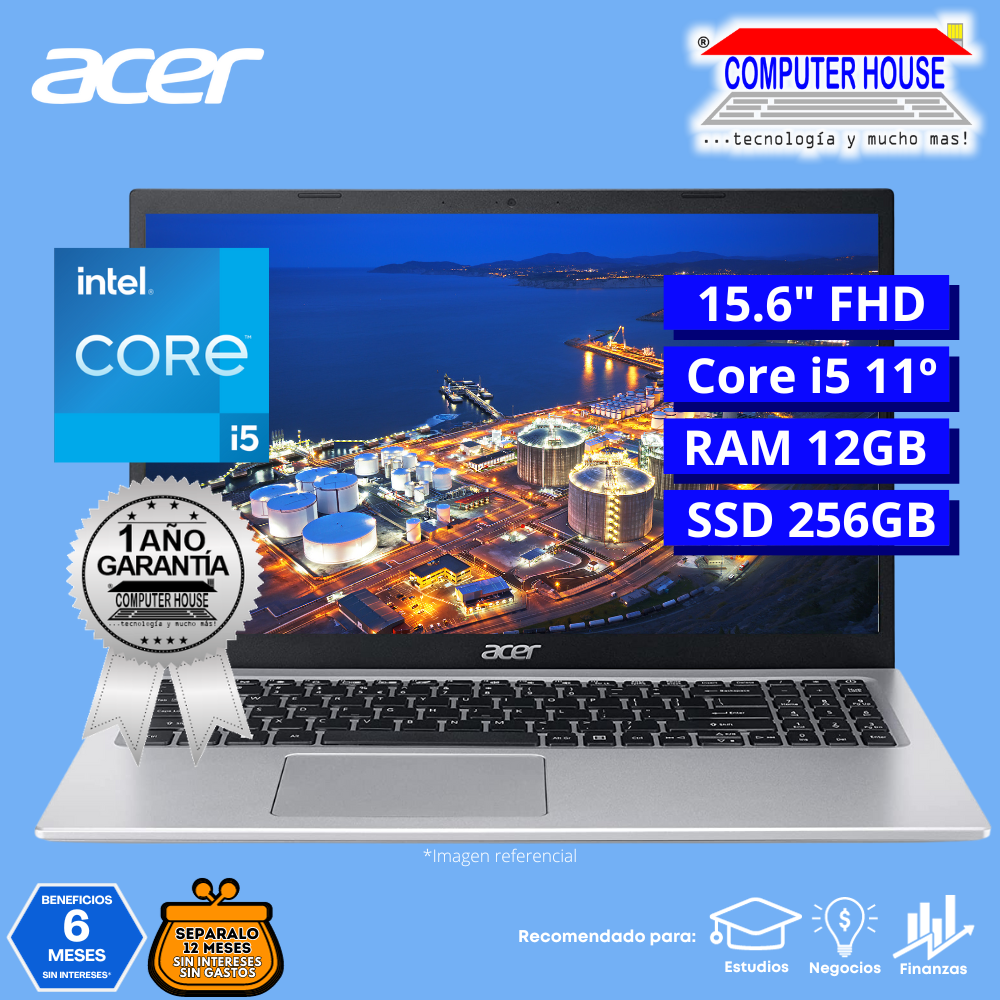 Laptop ACER Aspire 5 A515-56-553F, Core I5 1135G7, RAM 12GB, SSD 256GB, 15.6