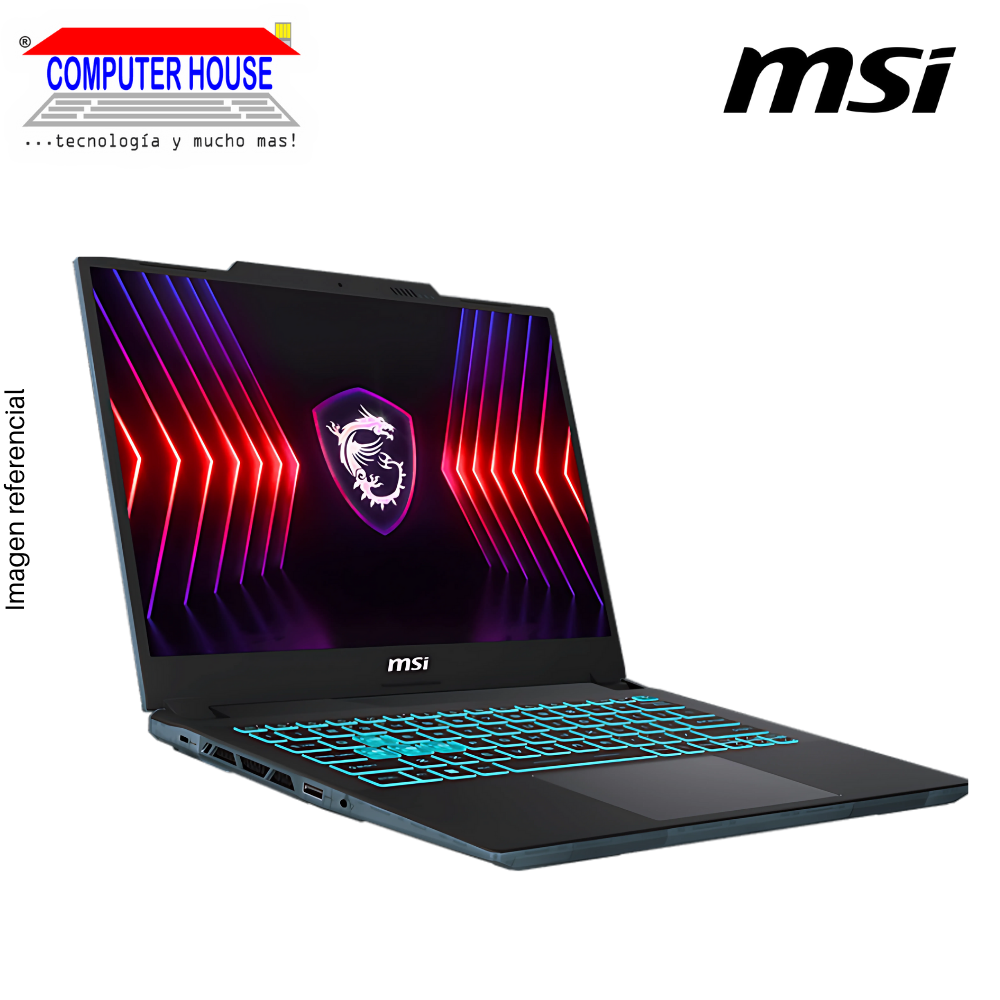 Laptop MSI Cyborg A13VF, Core i7-13620H, RAM 16GB DDR5, SSD 1TB, Video RTX4060 8GB, 14" FHD 144Hz, Teclado en Inglés, Windows 11.