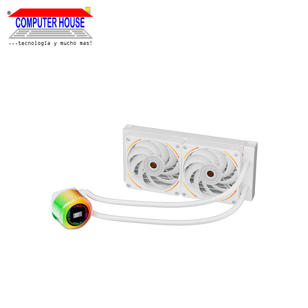 1StPlayer 1S-OOC-CC240 WHITE Liquid Cooling System, 240ML, 2 fans. 