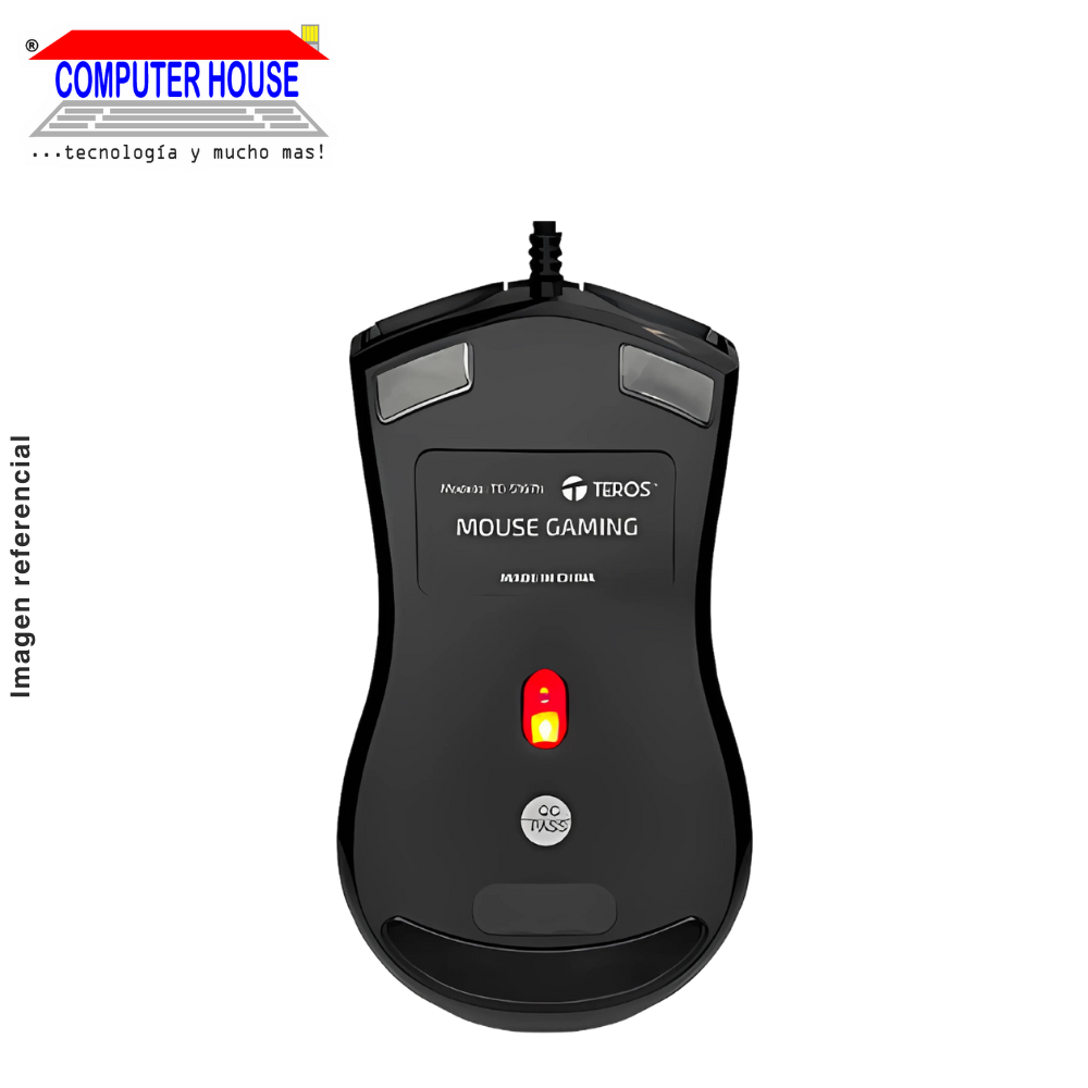 Teros TE-5167N Wired Mouse, 12800dpi, USB, RGB, Black 