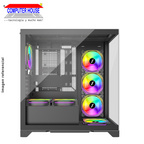 Case 1St Player Mi8, Black, SIN FUENTE, Vidrio templado de doble cara, ARGB.