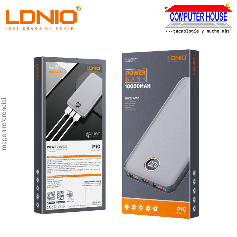 Power Bank LDNIO 10000 mAh P10 10.5W - Gray