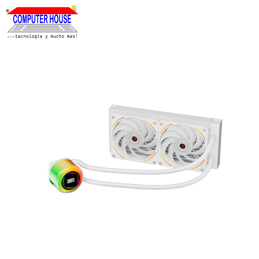 1StPlayer 1S-OOC-CC240 WHITE Liquid Cooling System, 240ML, 2 fans. 