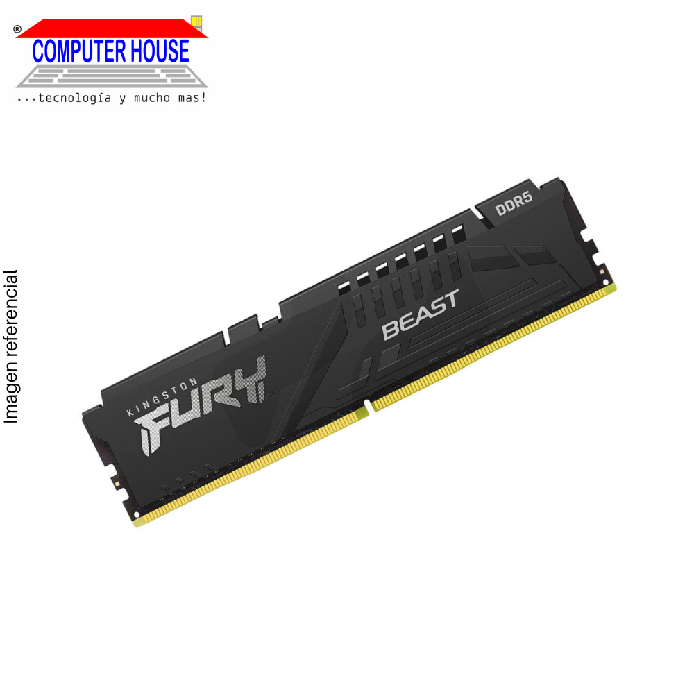 Memoria RAM DDR5 DIMM KINGSTON 16GB, 5600Mhz Fury Beast