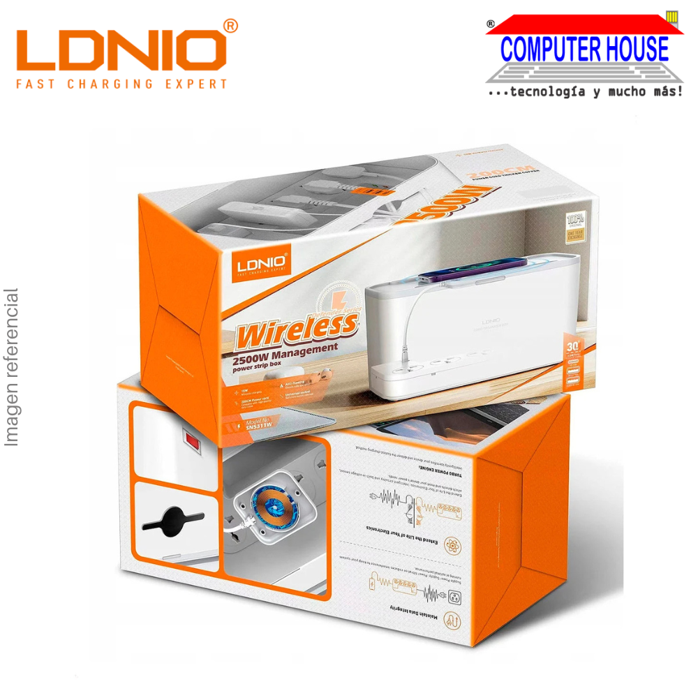 LDNIO SN5311W 5-Outlet Desktop Wireless Charger.