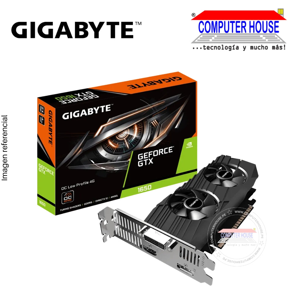 Tarjeta de video GIGABYTE GTX1650 4GB GDDR5, OC LP, 128-bit, PCI-E 3.0 x16