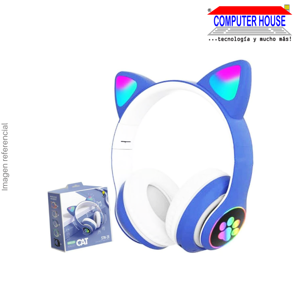 STN-28A Cat Ear Headband Bluetooth Wireless Headset with Microphone - Colors