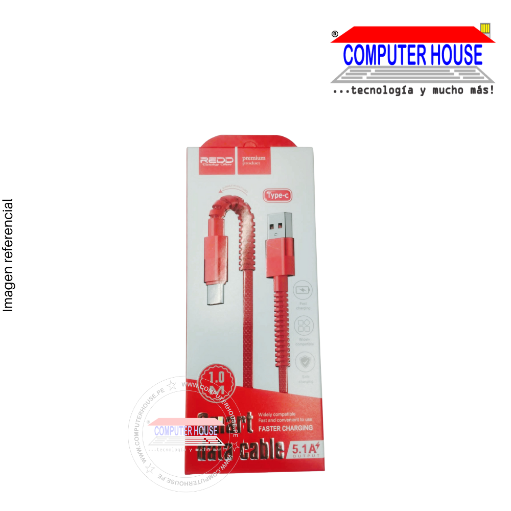 USB to Type-C Cable RD30T 5.1A 1 meter.