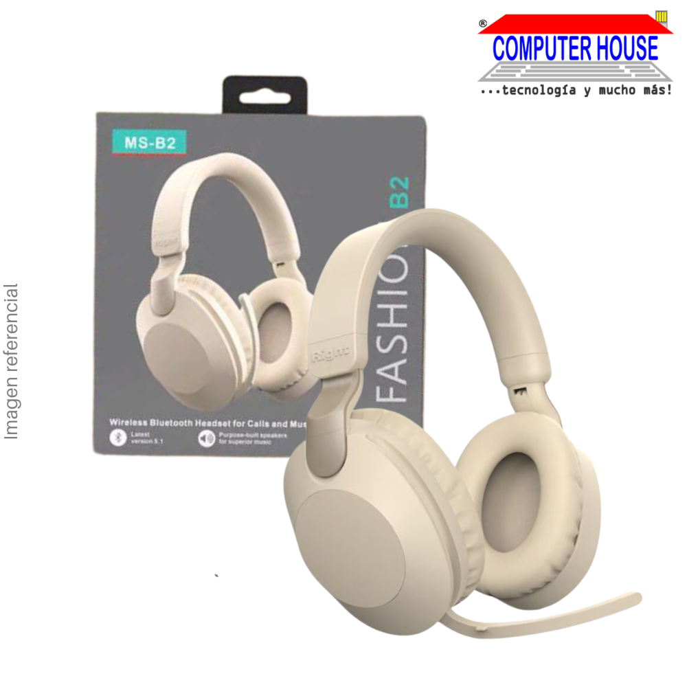 MS-B2 Wireless Headband Headphones with Noise Cancelling, Bluetooth, Microphone - Colors