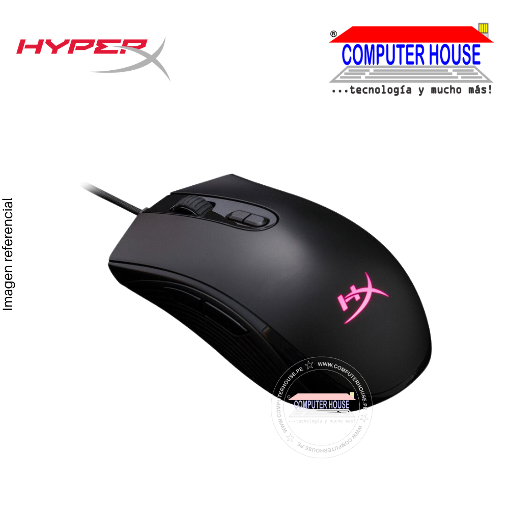 HYPERX mouse gamer alámbrico pulsefire core conexión USB (4P4F8AA).