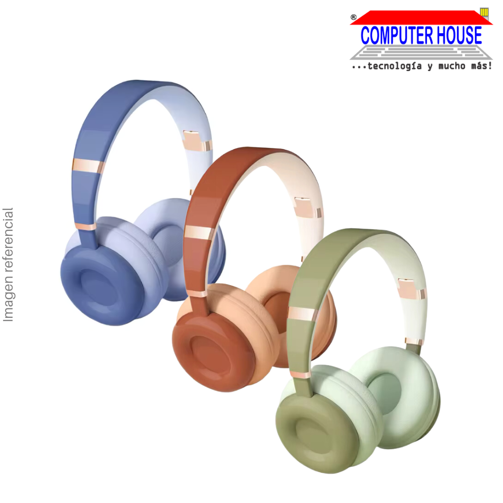 Audífono Inalámbrico KE-26 vincha, Bluetooth, Micrófono - Colores