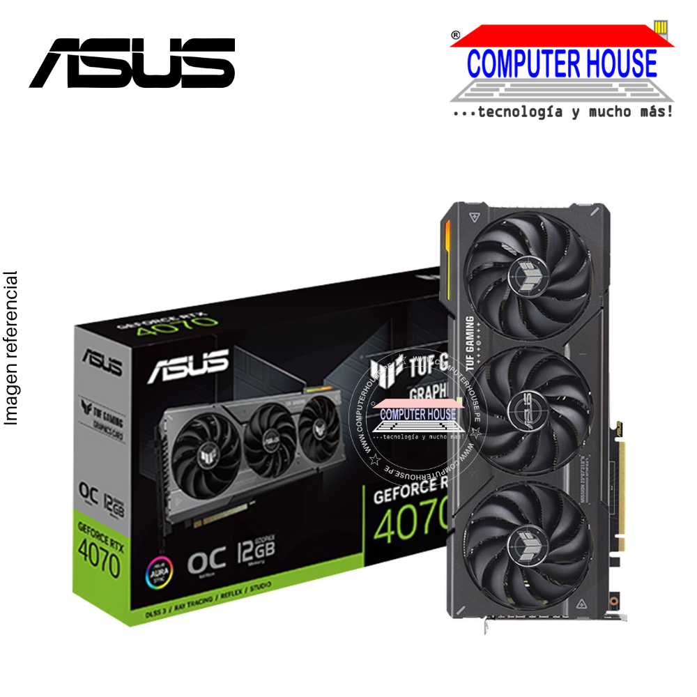 Tarjeta de video ASUS RTX4070 12GB, GDDR6X, PCI-E 4.0, TUF Gaming GeForce