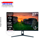 Monitor Gaming 27" Teros 2734S, 144Hz, 1MS, Curvo, VA FHD, 1920x1080, HDMIx1/DPx1/Audio-Out.