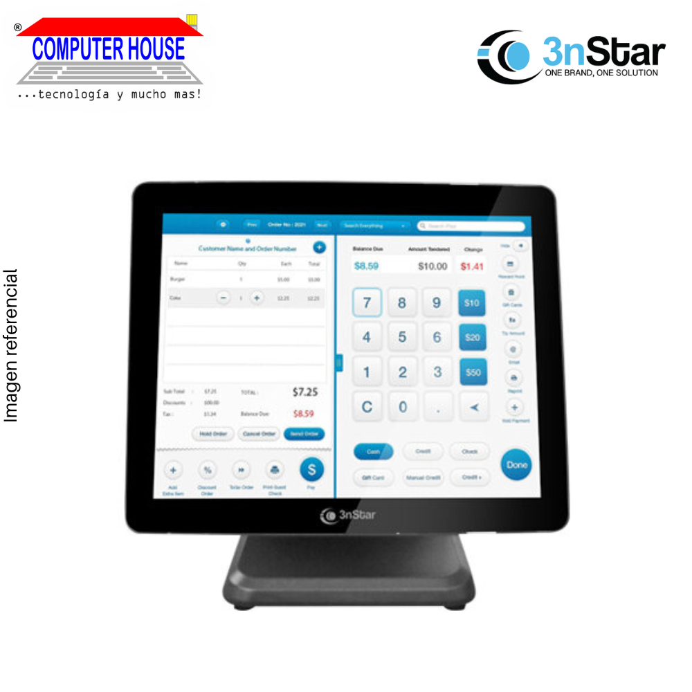 All in One 3NSTAR PTE0120, Celeron J6412, RAM 8GB, SSD 240GB, 15.6", Windows 10.