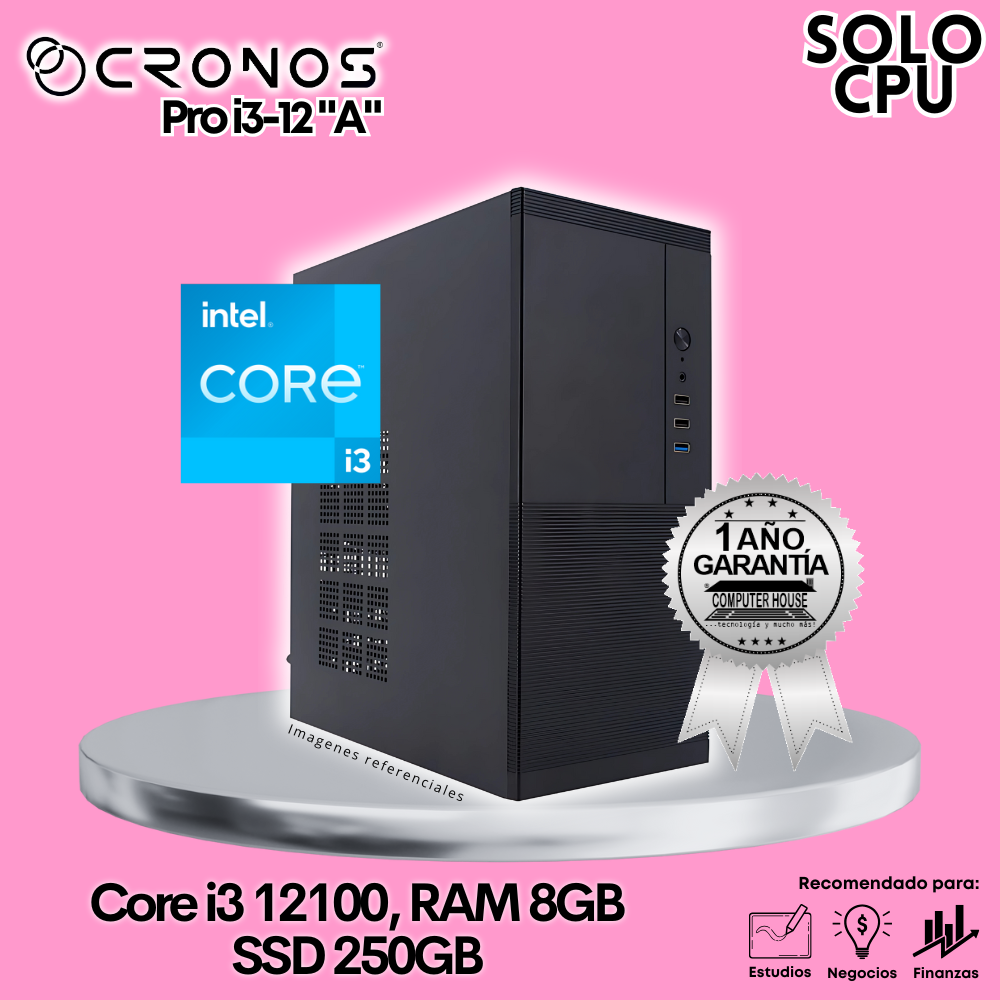 CPU only: CRONOS Pro i3-12 "A", RAM 8GB, SSD 250GB, Wi-Fi.