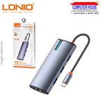 LDNIO DS-16H 6-in-1 USB Hub Extension - Silver