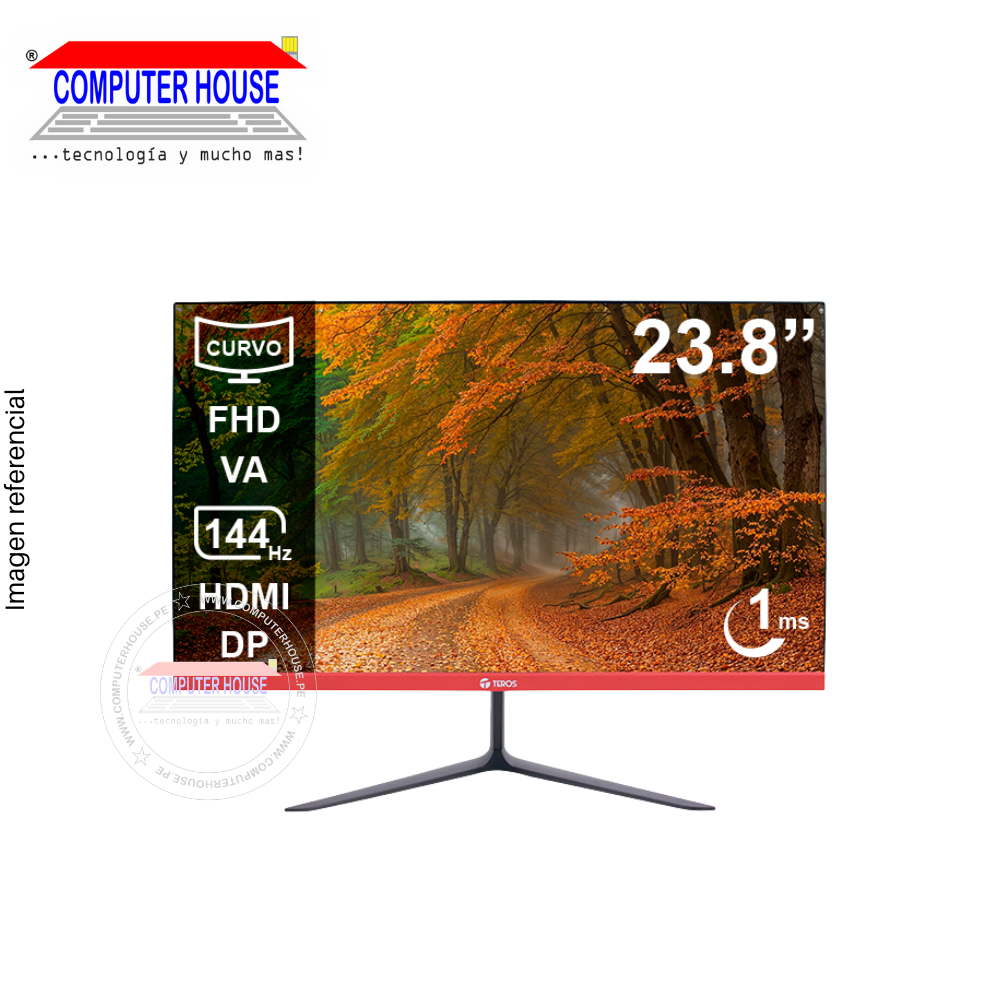 Monitor 23.8" Teros 2403S, 144Hz, 1MS, Curvo, FHD VA, 1920x1080, HDMIx1/DPx1/Audio-Out.