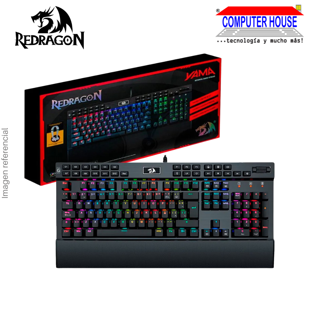 Teclado Mecánico REDRAGON K550 Yama, Switch Purple, 100%, Iluminación RGB, Alámbrico USB.