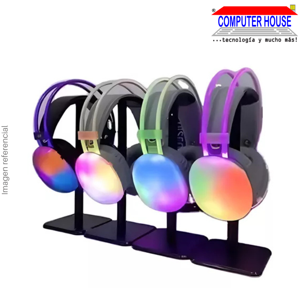 PG580 Wireless Headphones with RGB Lights, Bluetooth, Microphone - Colors