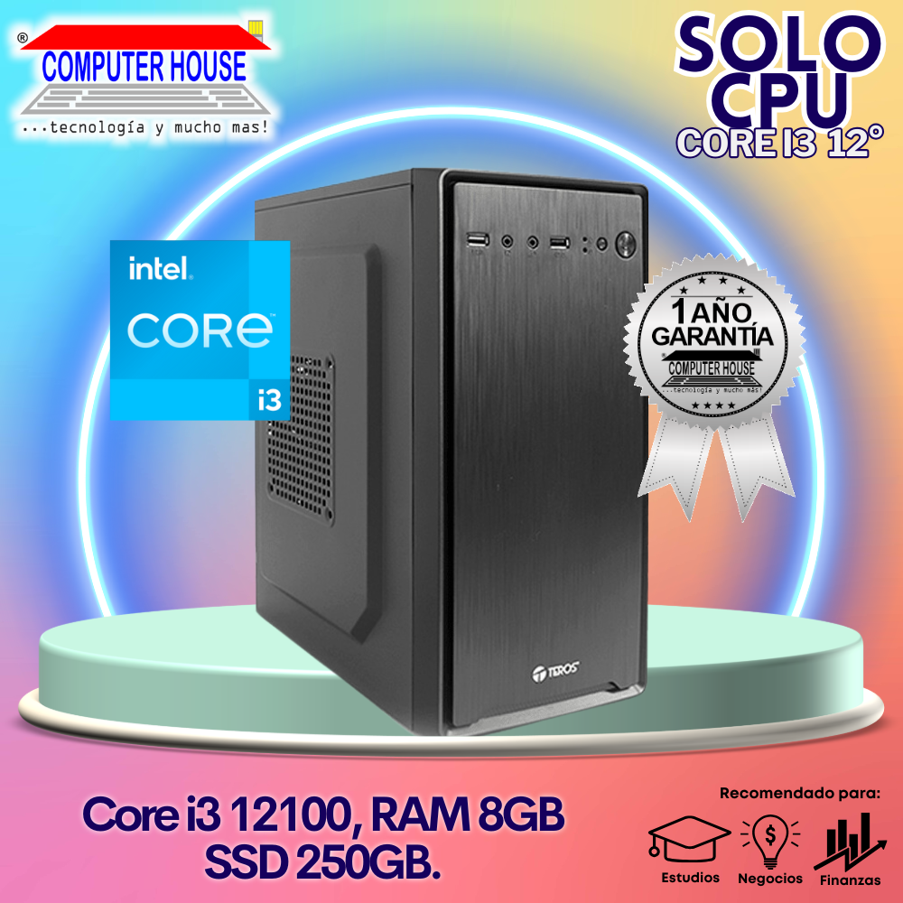 Solo CPU: Trabajo y Estudios Core i3-12100 