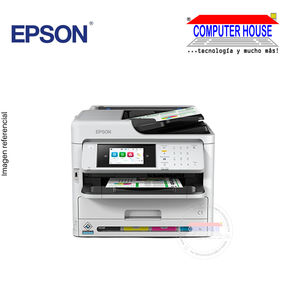 Impresora con Sistema Continuo EPSON WorkForce Pro WF-C5810, A4, Multifuncional (imprime, copia y escanea), USB/Wi-Fi/LAN/ADF/FAX.