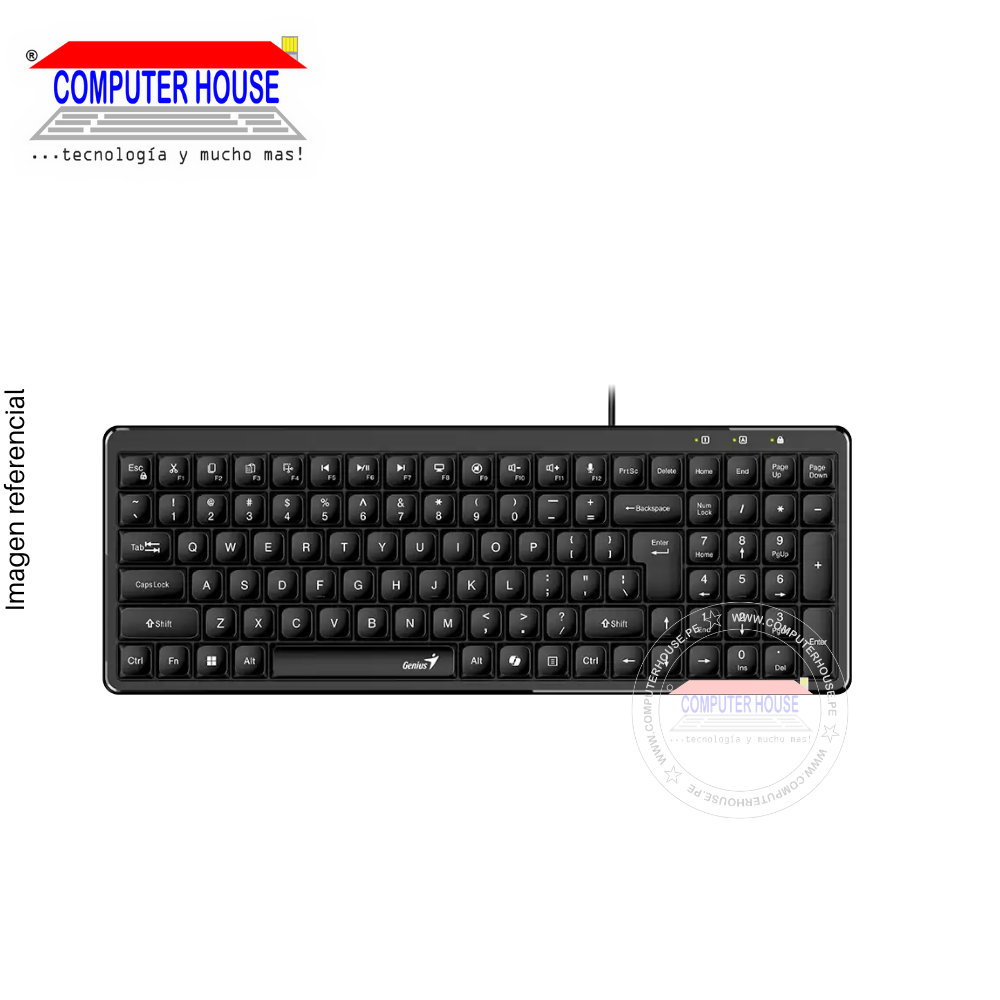 GENIUS Luxemate 110 wired keyboard (31300012401) USB connection.