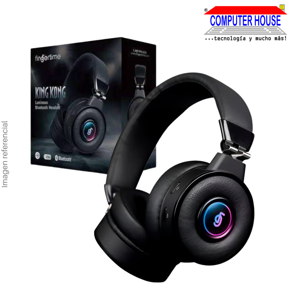 KING KONG Wireless Noise Cancelling Headphones with Bluetooth and Microphone - Black