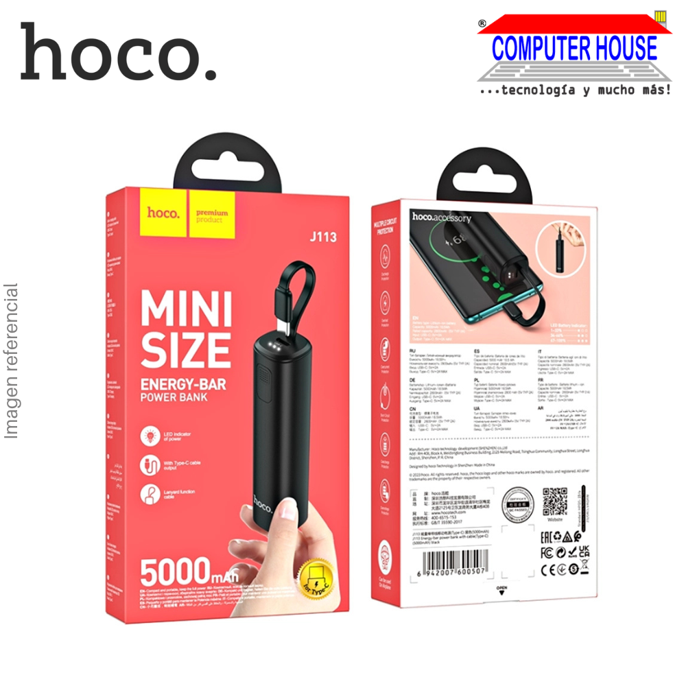 Power Bank XO 5000 mAh J113 - Black
