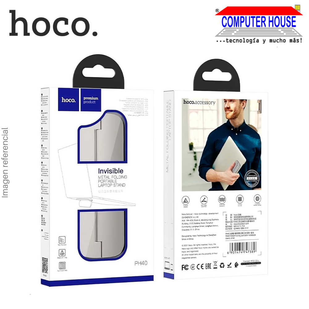 Soporte para laptop HOCO PH40 plegable metal