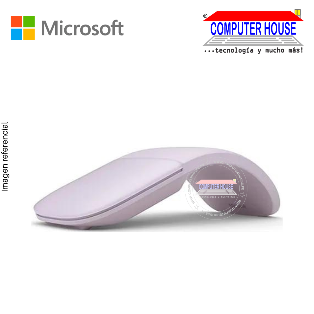 MICROSOFT Mouse inalámbrico ARC Lila (ELG-000016) conexión Bluetooth.
