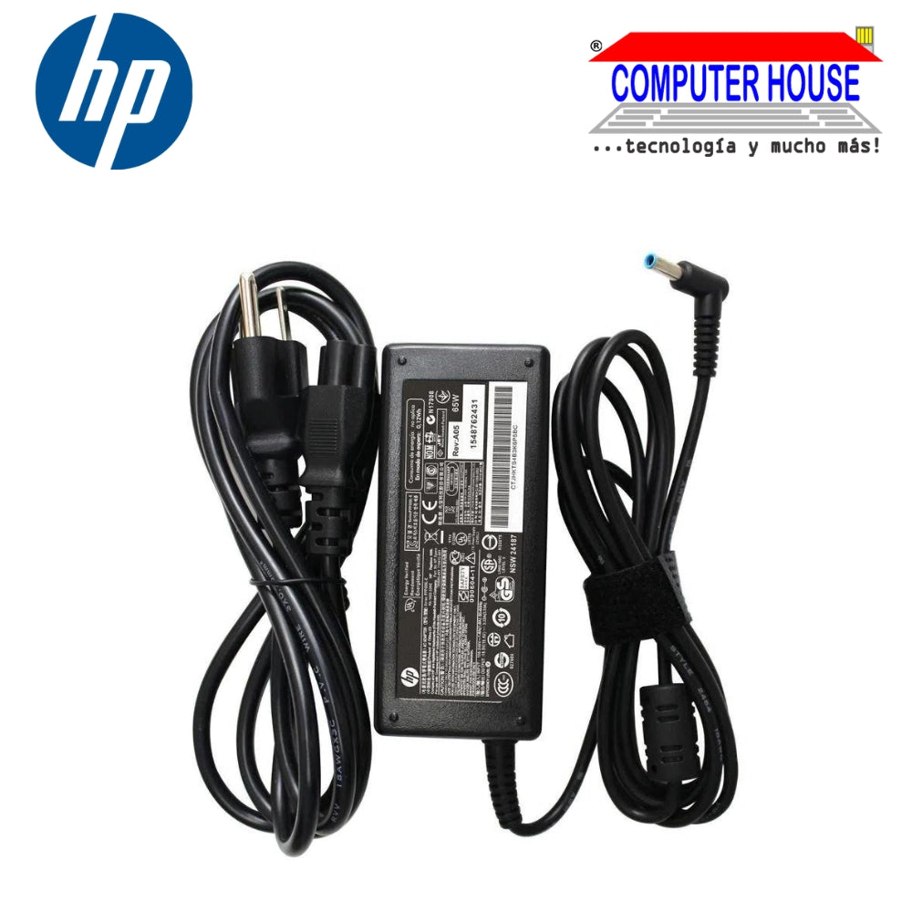 HP Laptop Charger 19.5V 3.33A 65W, Blue Tip (Original)