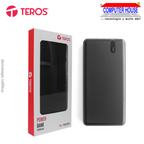 Power Bank TEROS 10000mAh TE-7053N, PD20W, Black, Batería portátil.