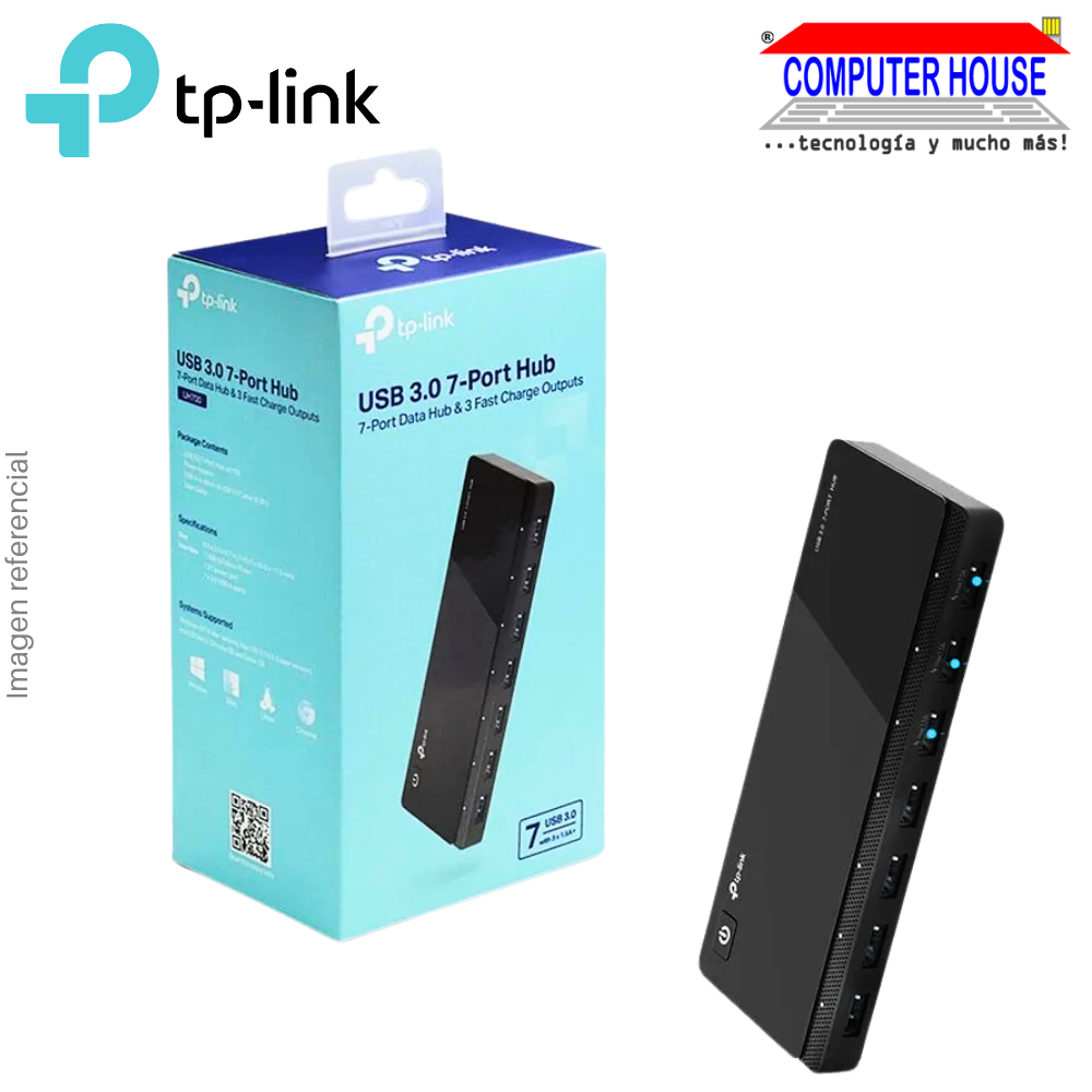 HUB USB Extensión 7 en 1 TP-LINK UH700, USB-MicroB 3.0 a 7x USB-A 3.0.