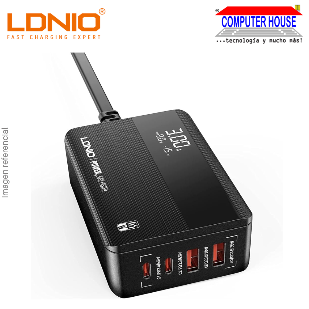 LDNIO 65W A4808Q 4-PORT QC3.0 TYPE-C USB-C Charger