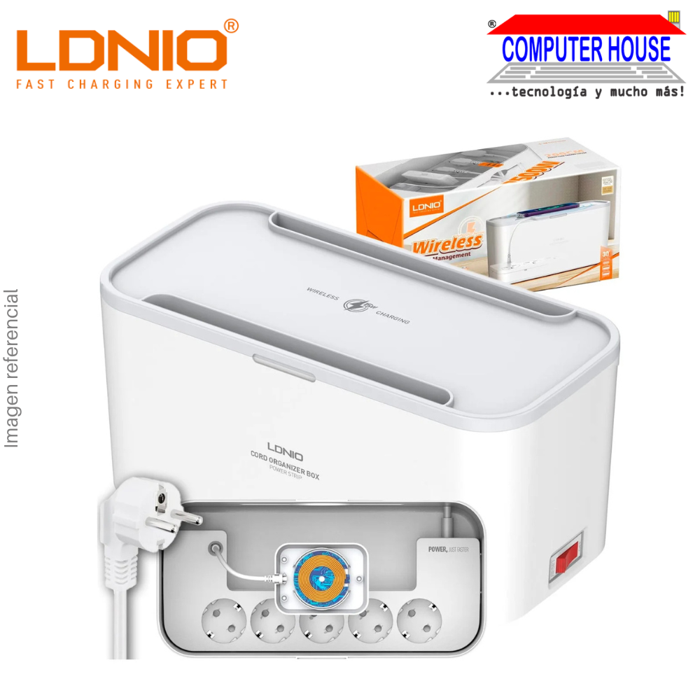 LDNIO SN5311W 5-Outlet Desktop Wireless Charger.