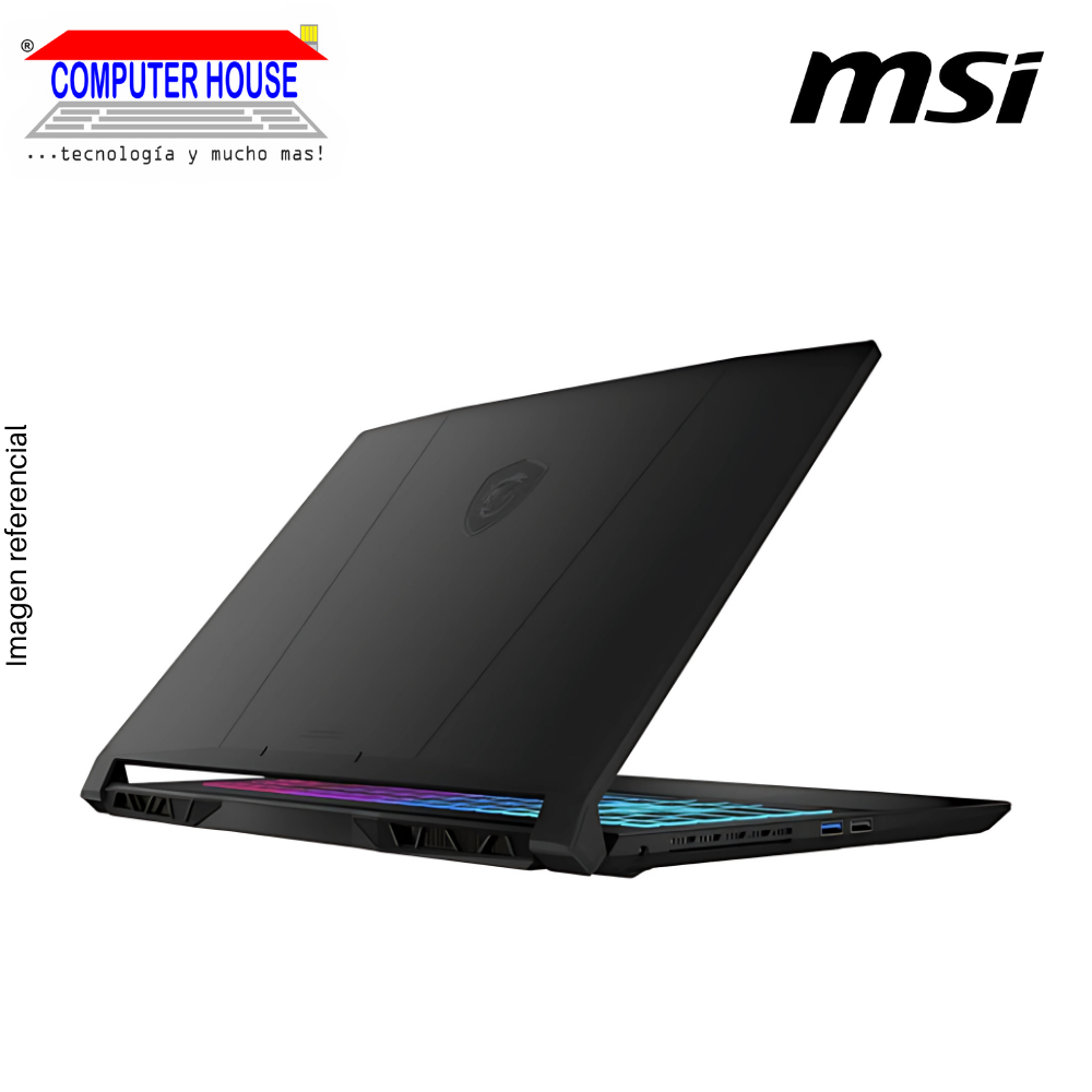 Laptop MSI Katana, Ryzen 7-8845HS, RAM 32GB DDR5, SSD 1TB, Video RTX4060 8GB, 15.6" FHD 144Hz, Teclado en Inglés, Windows 11.