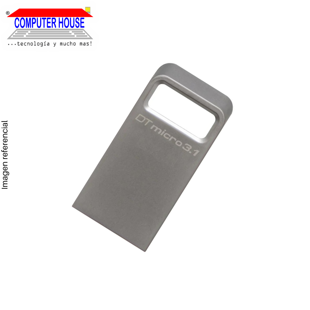KINGSTON USB Flash Drive 64GB, DT Micro, USB-A, Metal.