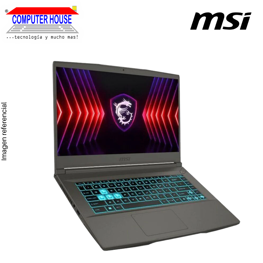 Laptop MSI Thin A15, Ryzen 7-7735HS, RAM 32GB DDR5, SSD 512GB, Video RTX 3050 4GB, 15.6" FHD 144Hz, Teclado en Inglés, Windows 11.