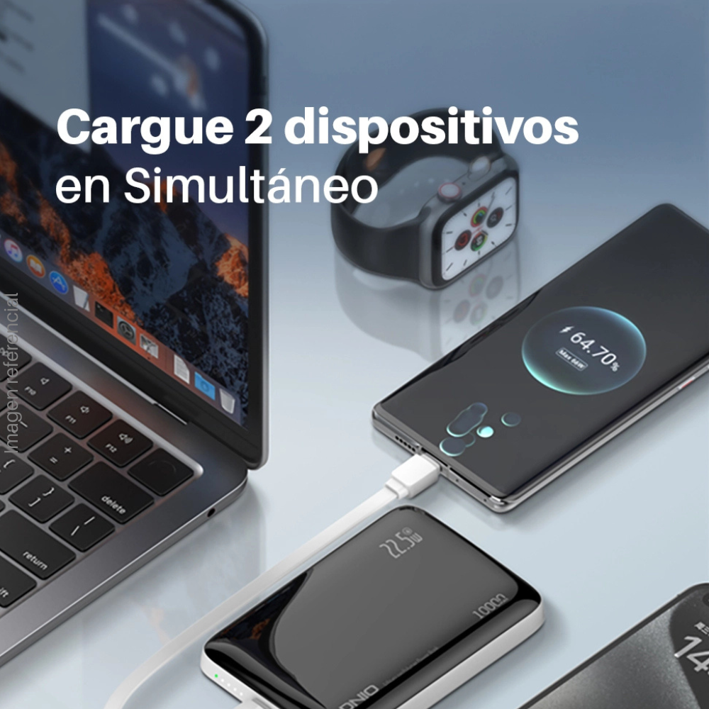 Power Bank LDNIO 10000 mAh PQ25 Fast Charge 22.5W - Black